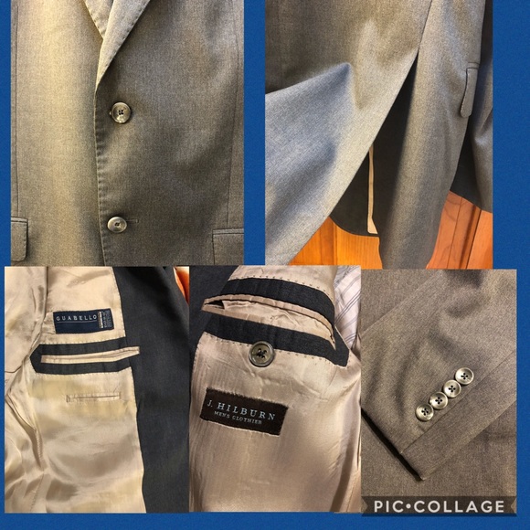 J. Hilburn Suits & Blazers Jhilburn Charcoal Gray Wool Blazer